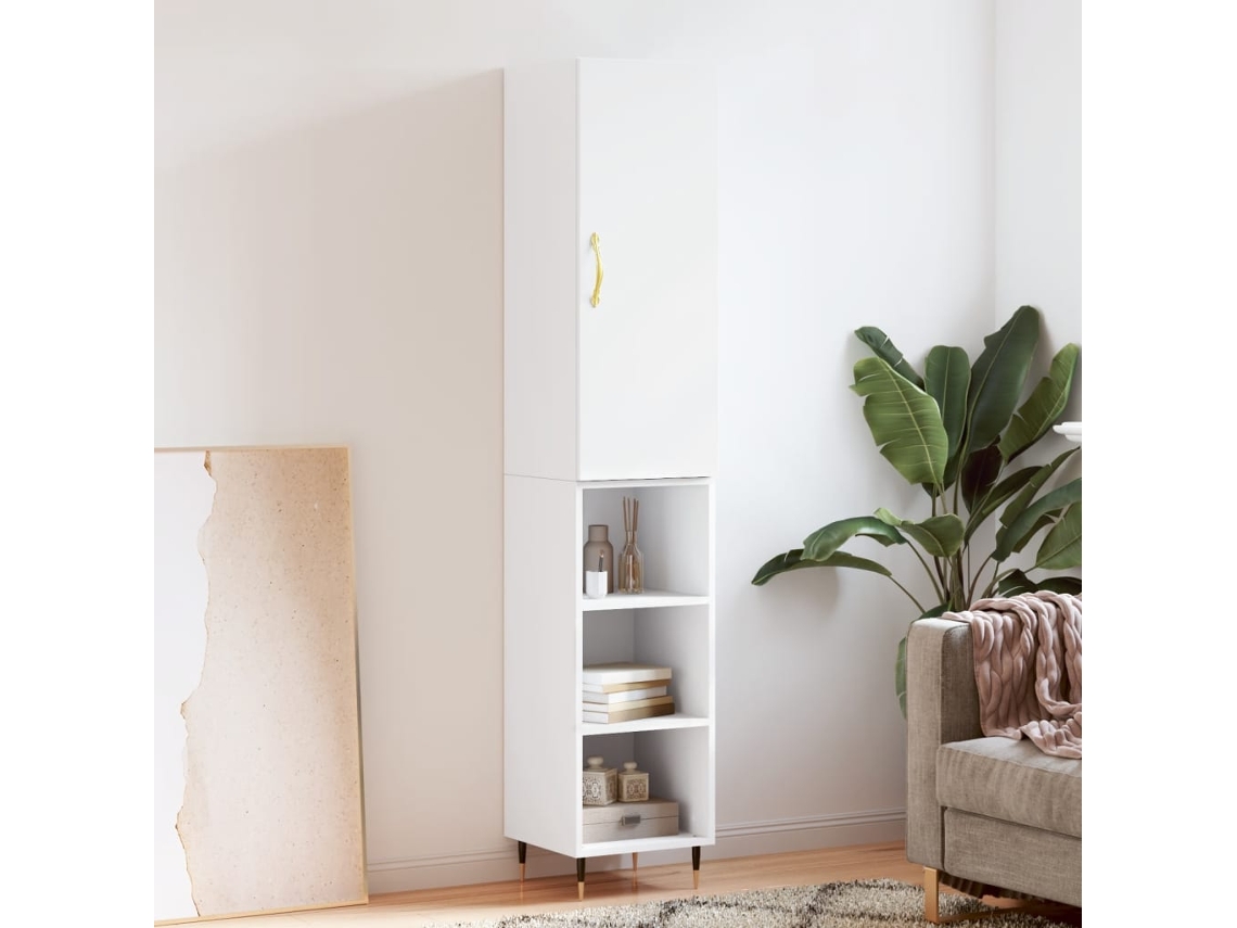 Armario alto 34,5x34x180 cm Madera procesada Blanco