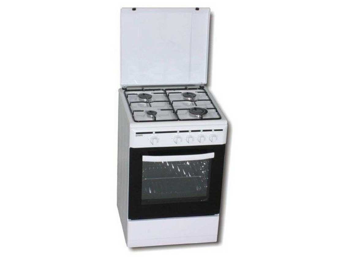 Cozinha Unisex ROMMER Fogão de a gás butano vch455but 4 queimadores com forno (Branco - 50 cm)