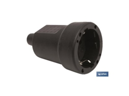 Base enchufe aerea goma negra (16a-250v)