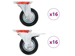 Vidaxl 32 Pcs Rodas Giratórias 100 Mm