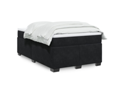 Vidaxl Cama Boxspring Com Colchão 120x200 Cm Veludo Preto