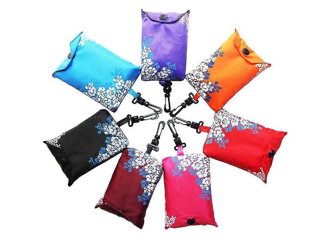 Conjunto de 7 Sacolas de Compras Dobráveis ​​e Práticas, Reutilizáveis ​​e com Organizador. GOKOCO