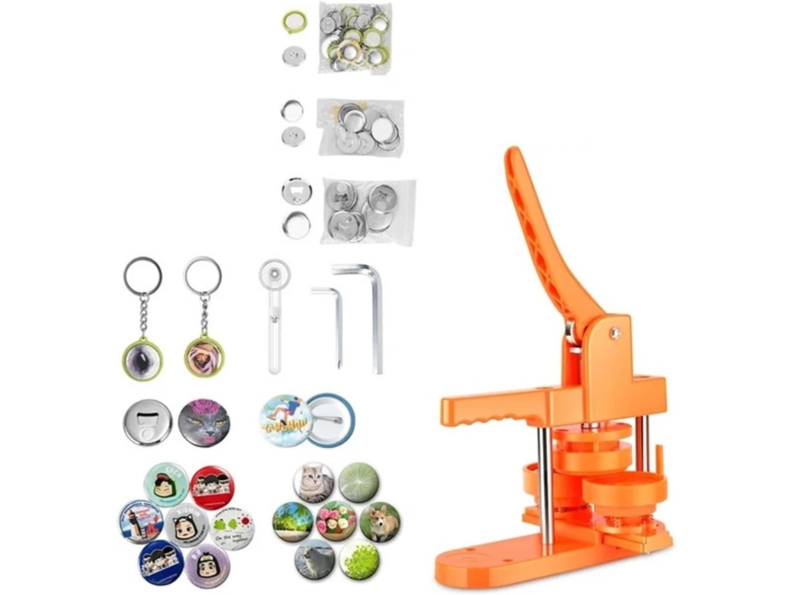 Fabricante de Crachás de Plástico, 32 + 58 Mm, 200 Peças, com 10 SFUSHOS