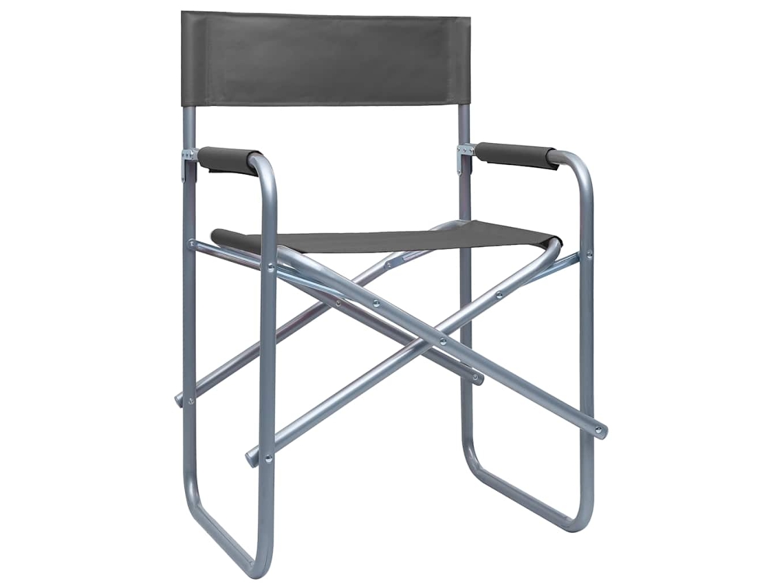 Maison Exclusive - Cadeiras De Realizador 2 Pcs Aço Cinzento