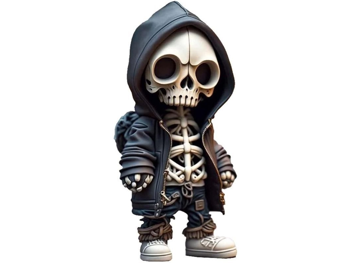 Ornamento de cabeça de caveira Nova Line, estátua decorativa para casa, Halloween, gótico, colecionável | S/MARCA