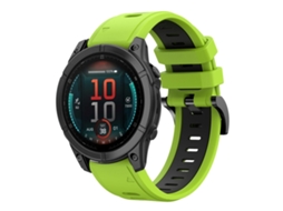Bracelete para Garmin Fenix e Silicone XIAOMOYU em Duas Cores (22mm) Lime + Preto
