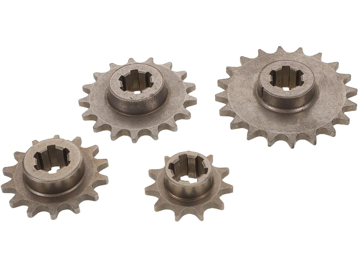 Conjunto De 4 Engrenagens Metálicas Para Correntes Minimotos,quadriciclos E Motos Trilha,