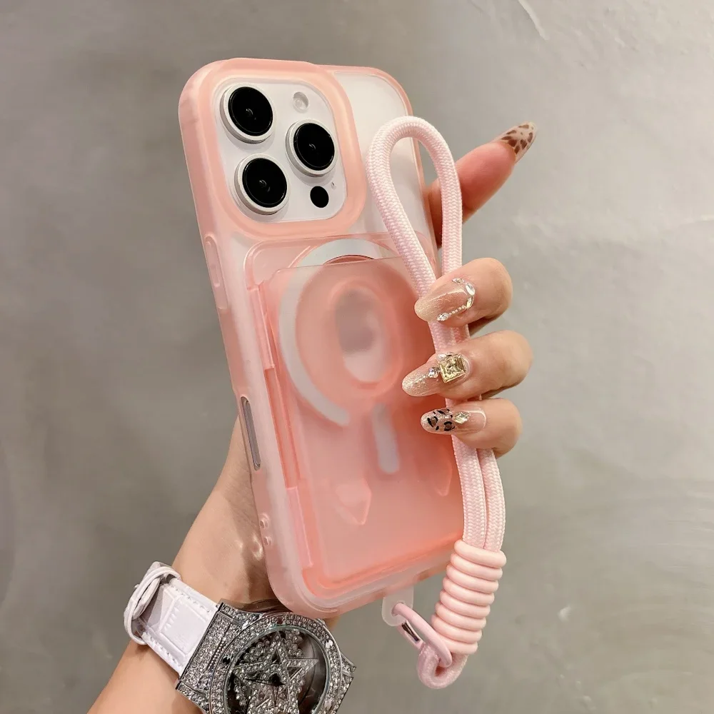 (rosa 13promax) Capa De Celular Transparente Com Compartimento Para Cartão E Sistema De Fechamento Magnético