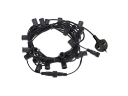 2026 luces de Cadena Exterior 25 Pies 25 Bombillas G40 E12 175w Ip44 5 Repuestos Plug Uk Blanco Cálido para Jardín Fiestas Navidad