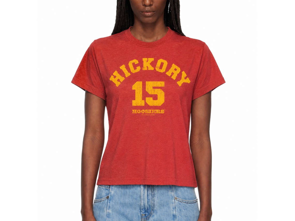 Rockinstone Hoosiers Movie Hickory 15 Heather Red Adult T-shirt Size:l