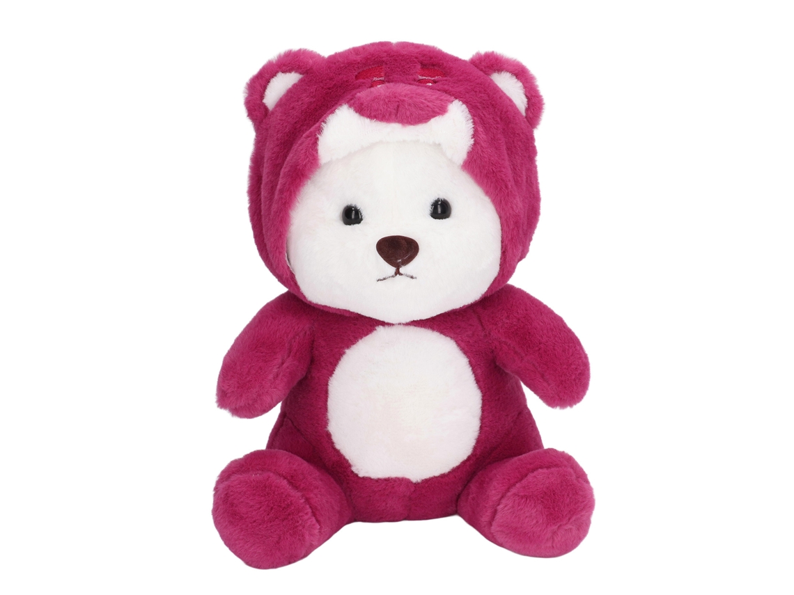 Ats osito de Peluche Con Gorro Cartoon Lindo para Niños Y Adultos Muñeco de Peluche Oso Almohada Decoratsiva Roja 19.7in