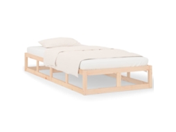 Bed Frame, Bed Frames Vidaxl Marrom Madeira (75 X 190 Cm)