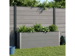 Vidaxl Canteiro De Jardim Elevado 2 Unid. Preto 200 X 30 X 72 Cm