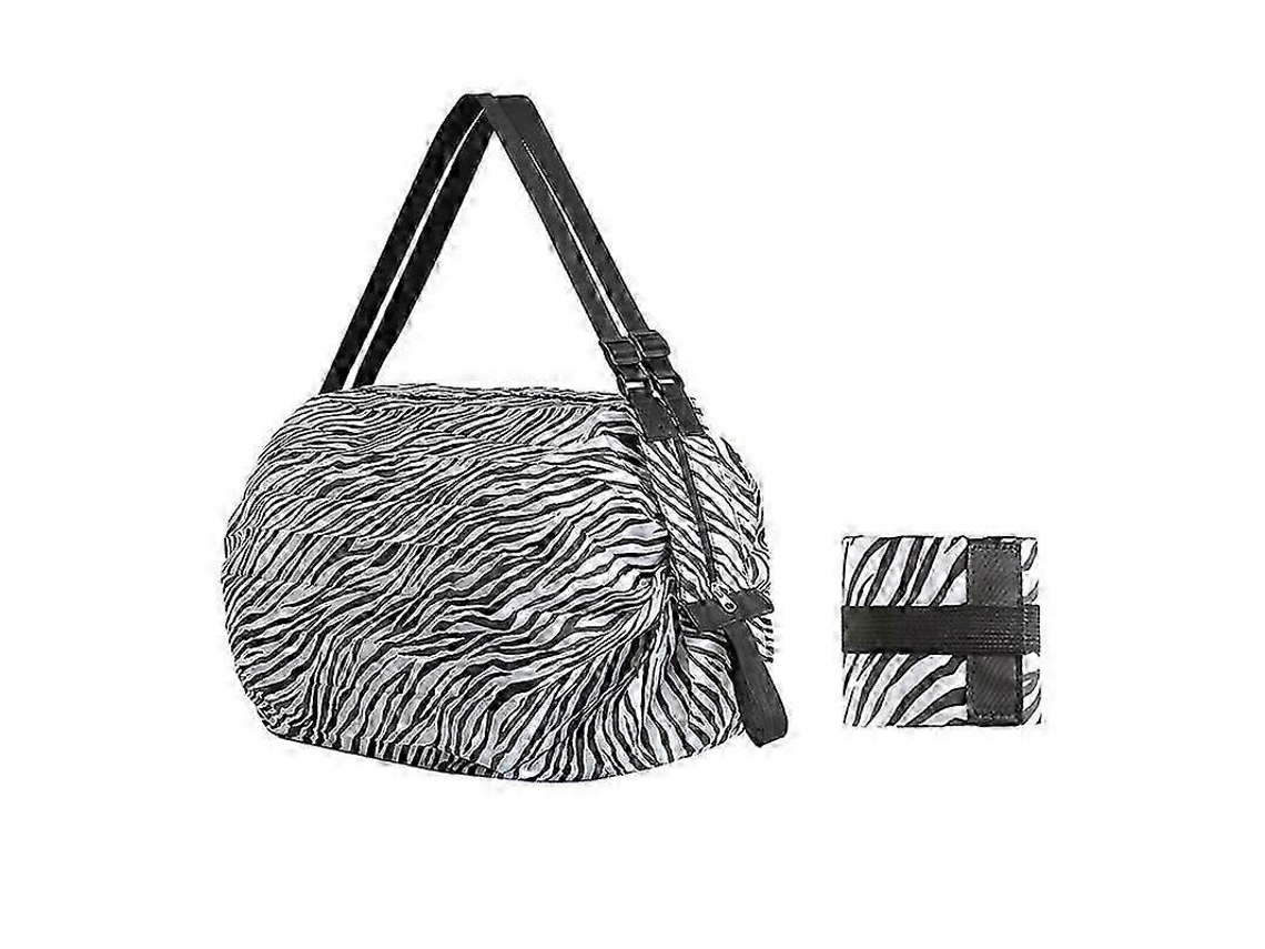 Bolsa De Praia Com Sacolas De Compras Leves, Bolsa De Transporte Dobrável Em Nylon Preto.