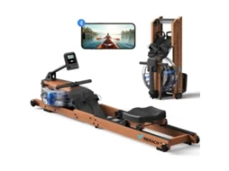 Máquina De Remo A Água Merach, Monitor Led, Bluetooth/app, 6 Níveis, 14l Reservatório, Estrutura Em Madeira, Assento Ajustável, Dobrável, Para Casa