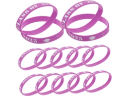 Pulseiras de Silicone para Formatura Da Turma 2025, Pacote de 20 Unidades