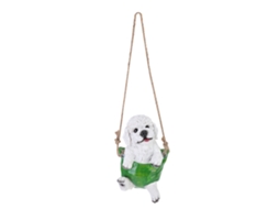 Figura Cachorro Balanço Jardim Resina LAXISCREED