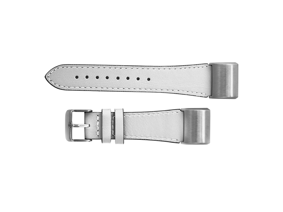Cinto De Relógio Em Couro (substituição Para Fitbit Charge 2 Branco)