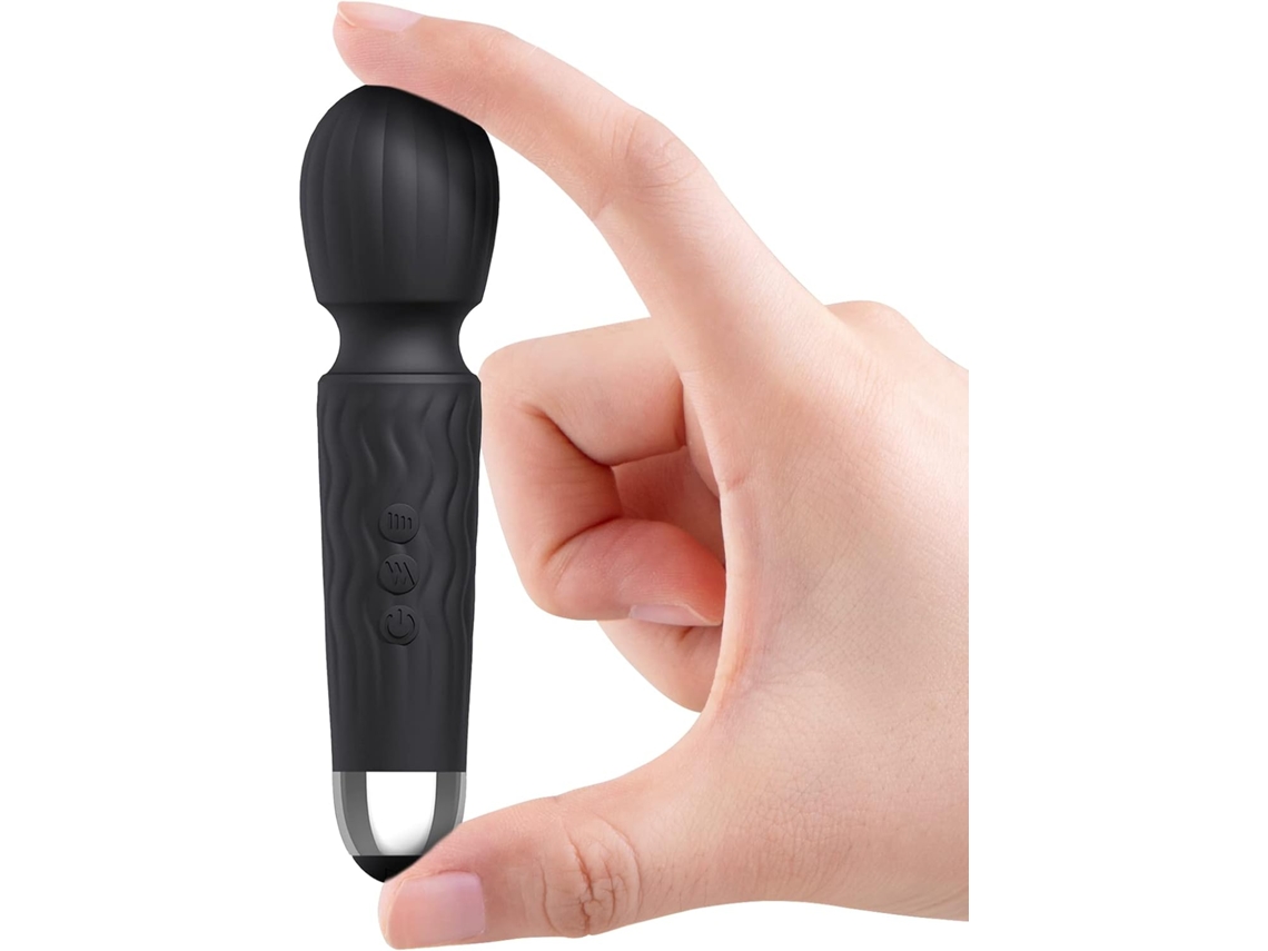 1 Mini Massageador Muscular Elétrico Portátil Sem Fio Brilvibera Potente USB