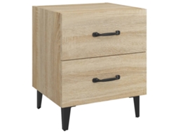 Bedside Cabinet, Bedside Cabinets Vidaxl Marrom Madeira Processada (n/a)