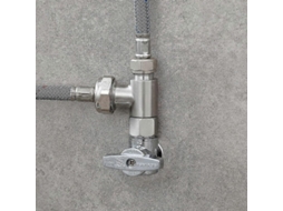 Adaptador De Válvula Com Fiação Us 3/8" E G 1/2", Inox Com Revestimento De Níquel, Para Lavadora, Bidet E Torneira