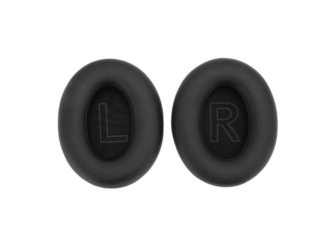 Lurelia Almofadas Auriculares Para Auscultadores Anker Soundcore Life Q20 Q20 Bt, Em Couro Proteico E Espuma De Memória, Preto