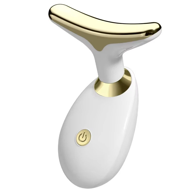 Massageador Facial E De Pescoço Para Uso Doméstico (branco), Com Efeito Lifting E Firmador. Ideal Para Cuidados Faciais.