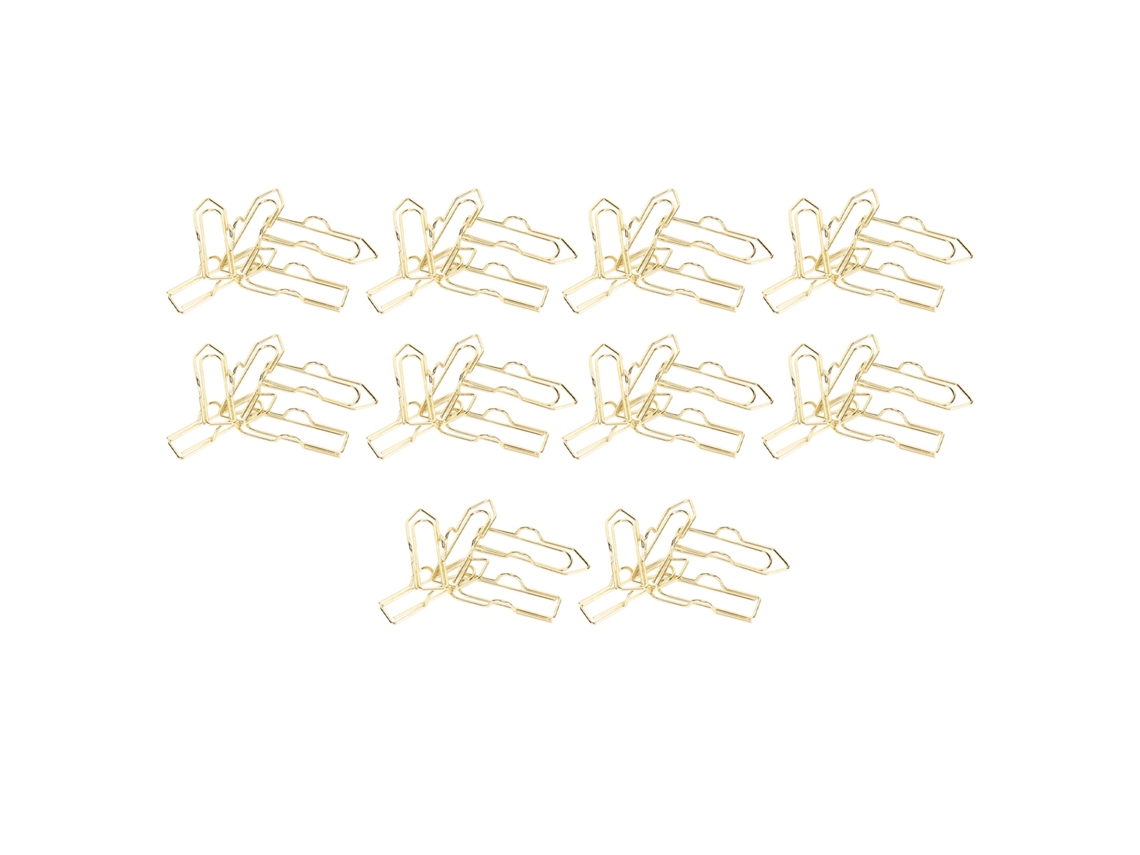 50 Clips Para Canetas Metálicas Eletroplatadas De Forma Bonita Para Cadernos, Pastas E Fotos