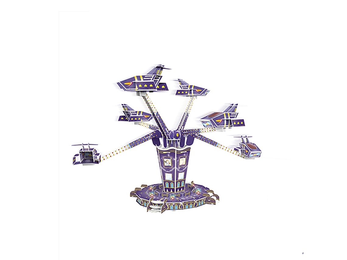 Quebra-cabeça 3d De Papelão Com Luzes E Música, 88 Peças, 49x45x37 Cm