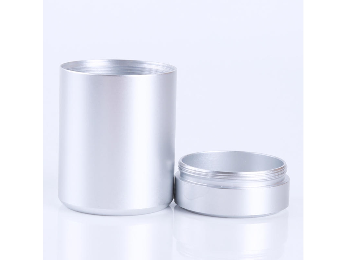Mini Caixa de Chá de Metal, Recipiente Pequeno e Portátil MDUG (prateado)