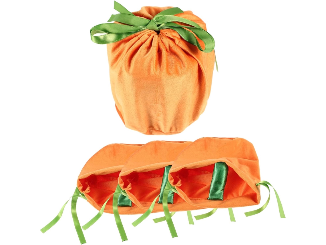 Sacolas De Doces Em Formato De Abóbora Para Lembrancinhas De Halloween Com Cordão Gokoco