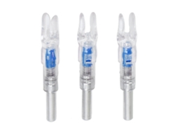 3pcs Nocks Iluminados De Arco Automáticos Com Interruptor 6.2mm Diâmetro Interno Para Caça Noturna Azul