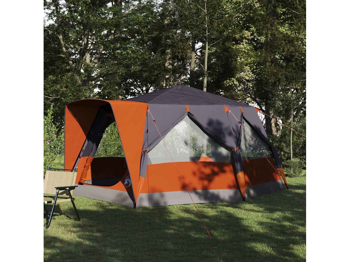 Vidaxl Tenda De Cabana Para 7 Pessoas 7 Pessoa Cinza E Laranja