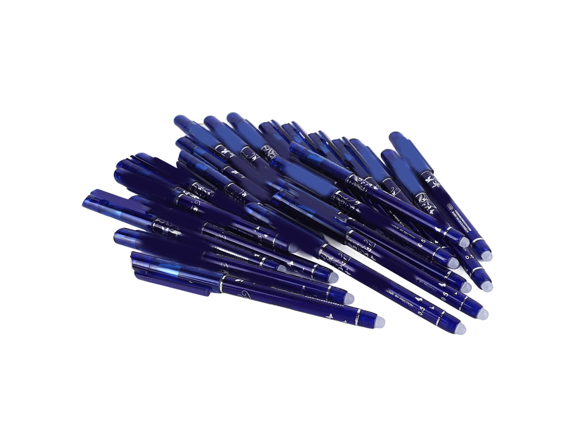 24 Canetas De Tinta Azul Apagáveis Que Desaparecem Os Erros. Lápis De Tinta Apagáveis Para Escritório, Escola E Lar. Azul Cristal.