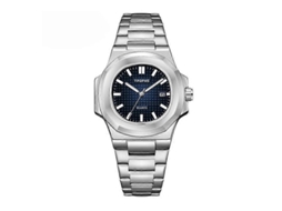 Relógio Masculino Tpofhs Com Calendário Simples E Pulseira De Aço Luminosa.