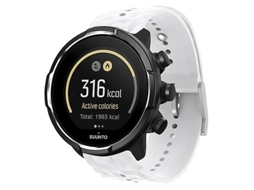 Bracelete para Suunto 9 Pulseira de Relógio de Silicone com Textura de Losango Branca VENISYMLIS
