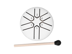 Mali tambor de Língua de Aço Mini 3 Polegadas 6 Notas Handpan para Meditação e Relaxamento Infantil Branco
