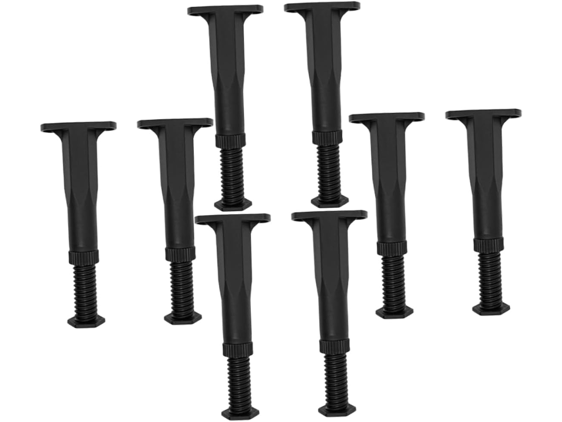 Mipcase Conjunto De 8 Pés Móveis Ajustáveis E Resistentes, Pés De Suporte Telescópicos Para Estrutura Cama, Sofás E