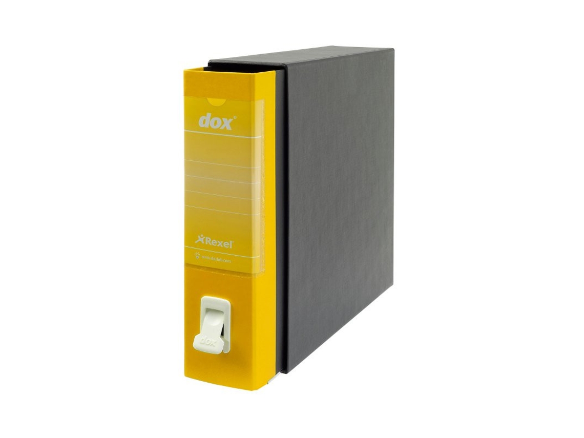 Pasta de papelão REXEL D26206 Foolscap preto amarelo