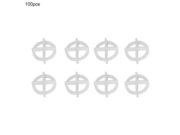 100 Piezas/conjunto Localizador De Suelo De Baldosas Nivelador De Baldosas Cuña Placa Aplanadora Accesorios (2.0mm)