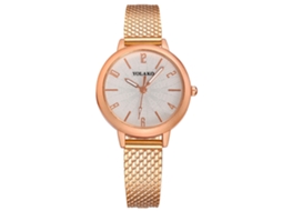 Relógio de Pulso Feminino Casual de Quartzo com Mostrador Redondo e Pulseira de Plástico Branco