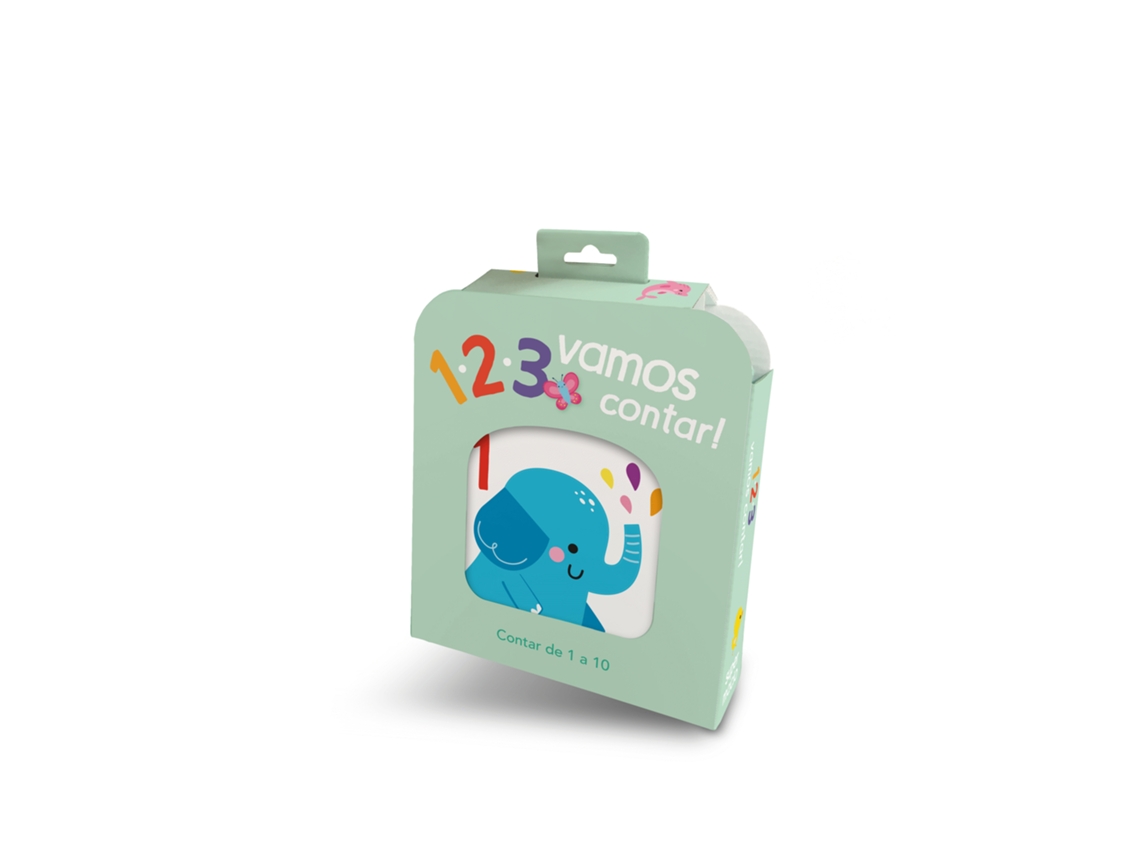 Livro 1-2-3 Vamos Contar - Elefante - Verde de Yoyo Studios (Português)