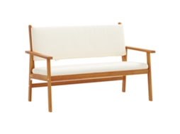 Conjunto 1 Conjunto De Móveis Para Exterior Vidaxl Branco Madeira De Acácia Maciça (120 X 65,5 X 79 Cm)