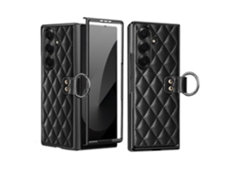 Capa De Celular Vietao Em Couro Pu Com Anel Metálico E Padrão De Diamante Para Samsung Galaxy Z Fold7