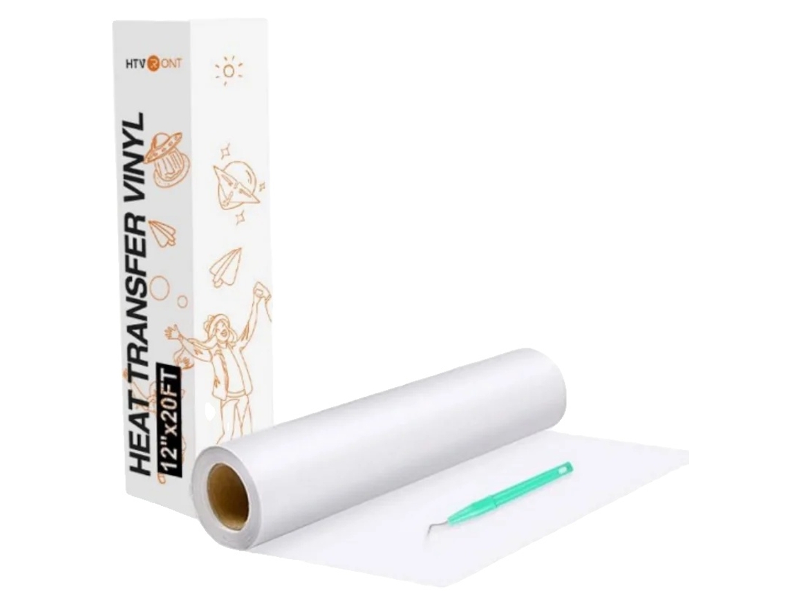 Vinil De Transferência Térmica, Corte Fácil, Adesão Durável, Branco