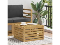 Vidaxl Mesa De Exterior Madeira Sólida De Acácia Branco
