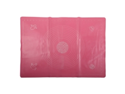 Tapete de silicone antiaderente para massa com balança, 50x70cm, rosa, para confeitaria.