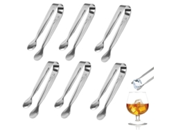 Pinzas De Hielo Y Azúcar De Acero Inoxidable, 6 Piezas De 11cm, Multifuncionales Para Dulces, Ensaladas Y Servicio En Bar Y Cocina