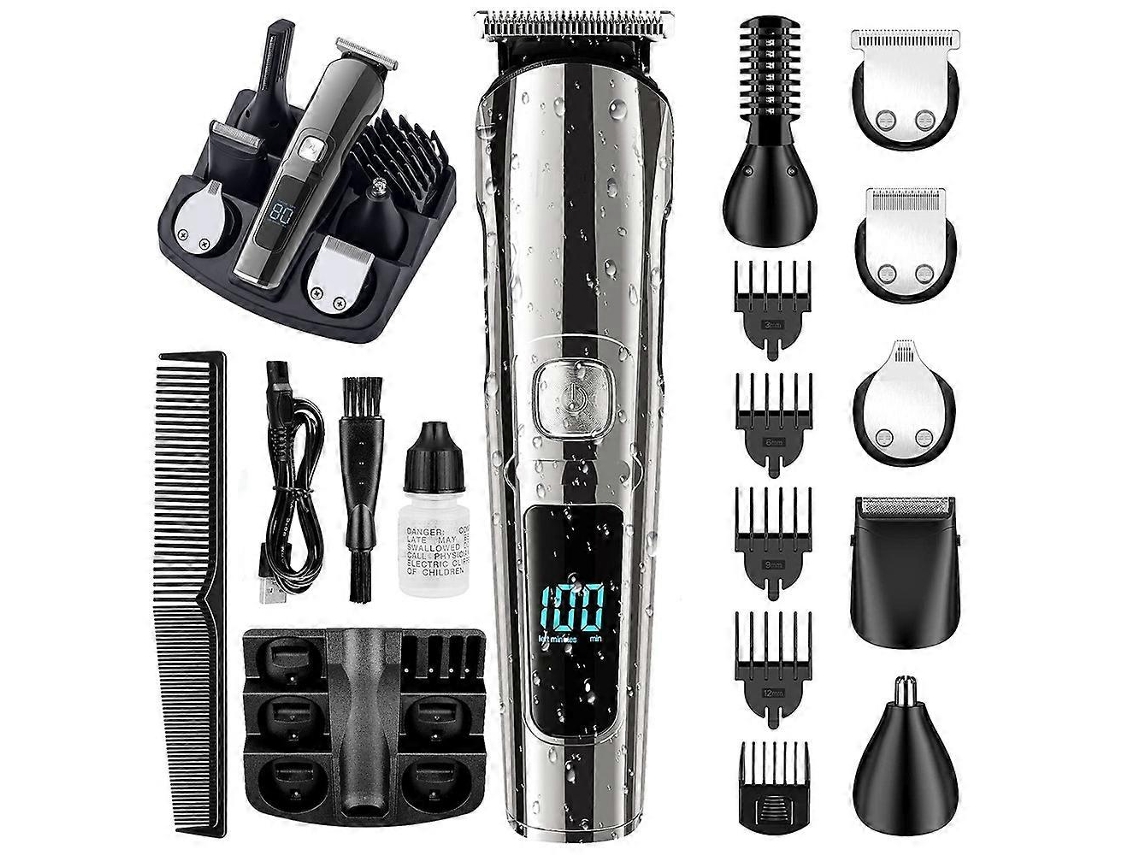 Kit De Aparador Elétrico Multifuncional Com Acessórios, Para Barba E Corpo