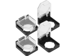 Conjunto De 4 Capas Protetoras Para Botões De 22 Mm À Prova De Poeira, Fáceis De Instalar, Em Plástico.
